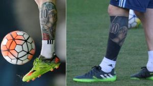 El antes y el después del tatuaje de Leo Messi El antes y el después del tatuaje de Leo Messi