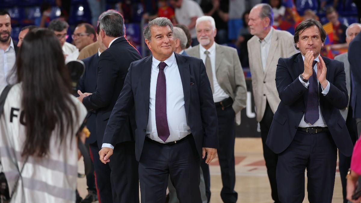 Laporta, durante los actos de celebración Laporta, durante los actos de celebración