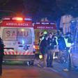 Imagen del enorme despliegue sanitario y policial tras el accidente con tres fallecidos en la avenida Alcora.