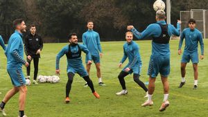 Imagen de un entrenamiento del Sabadell Imagen de un entrenamiento del Sabadell
