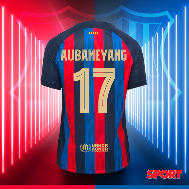 Aubameyang, si continúa en el Barça, llevará el 17