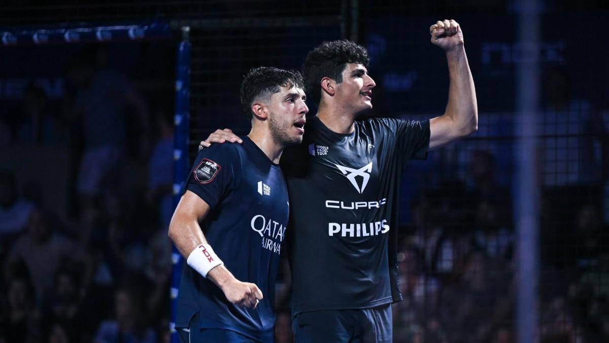Coello y Tapia celebran su victoria Coello y Tapia celebran su victoria