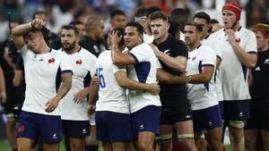 Francia celebra su victoria ante Nueva Zelanda