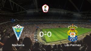 El Marbella y Las Palmas At. concluyen su enfrentamiento en el Antonio Lorenzo Cuevas sin goles (0-0) El Marbella y Las Palmas At. concluyen su enfrentamiento en el Antonio Lorenzo Cuevas sin goles (0-0)