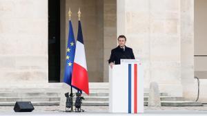 French President Macron honors victims of terrorism