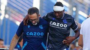 Umar Sadiq sufrió ante el Getafe una grave lesión de rodilla