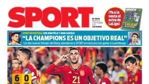 Esta es la portada SPORT de hoy, miércoles 14 de septiembre