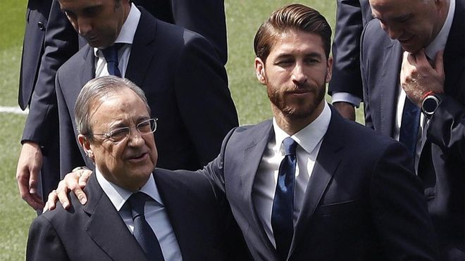 Florentino Pérez y Sergio Ramos tendrán una reunión Florentino Pérez y Sergio Ramos tendrán una reunión