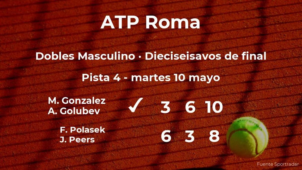 Gonzalez y Golubev se clasifican para los octavos de final del torneo ATP 1000 de Roma