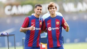Joao Félix y Joao Cancelo en el día de su presentación Joao Félix y Joao Cancelo en el día de su presentación