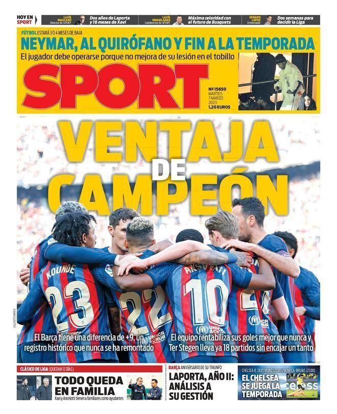 Fotos | Estas son las portadas deportivas de hoy, martes 7 de marzo