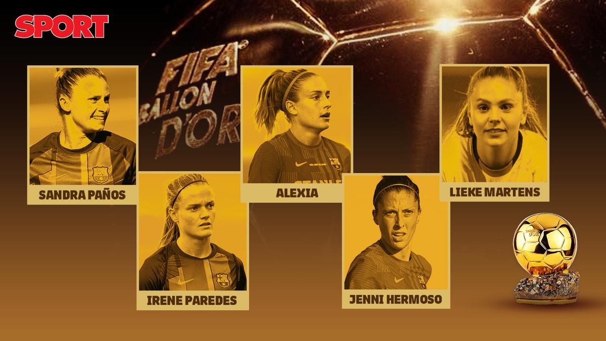 ¡Cinco jugadoras del Barça, nominadas al Balón de Oro!