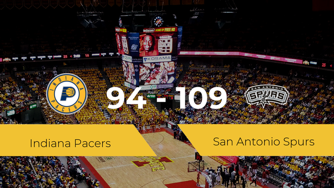 San Antonio Spurs consigue la victoria frente a Indiana Pacers por 94-109 San Antonio Spurs consigue la victoria frente a Indiana Pacers por 94-109