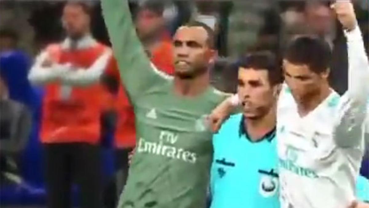 Así 'celebró' el arbitro la victoria del Real Madrid