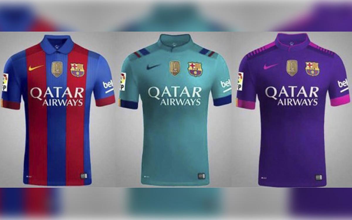 Las tres camisetas que lucirán los jugadores del Barça la proxima temporada