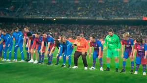 El Barça Genuine presenta su haka al Camp Nou