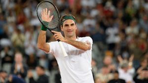 Federer después de una victoria ante Nadal en febrero Federer después de una victoria ante Nadal en febrero