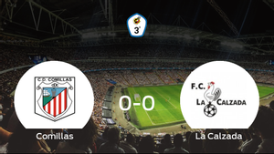 El CD Comillas y La Calzada concluyen su enfrentamiento en el Estadio Mundial 82 sin goles (0-0) El CD Comillas y La Calzada concluyen su enfrentamiento en el Estadio Mundial 82 sin goles (0-0)