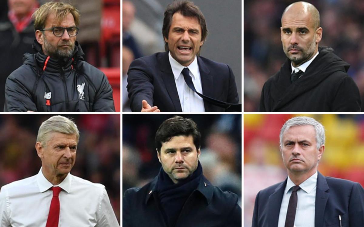 Seis entrenadores y un reto: el título de la Premier League