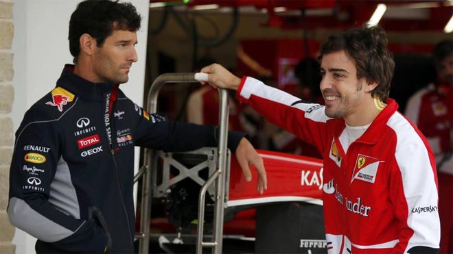 Webber, con Alonso en una imagen de archivo Webber, con Alonso en una imagen de archivo