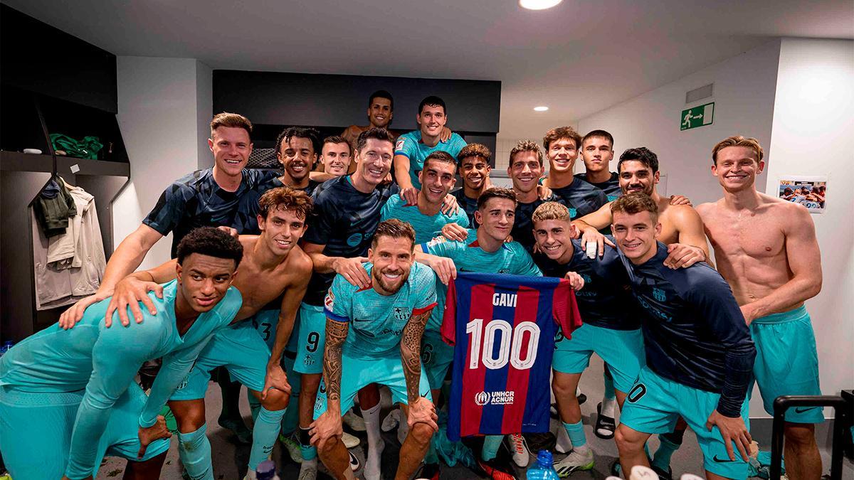 Gavi the youngest Barça player to reach 100 games for club