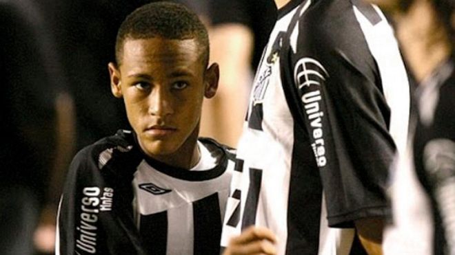 Neymar Jr., el día de su debut profesional con el Santos Neymar Jr., el día de su debut profesional con el Santos