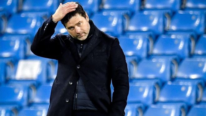 Mauricio Pochettino, durante el duelo en el Eithad Stadium Mauricio Pochettino, durante el duelo en el Eithad Stadium