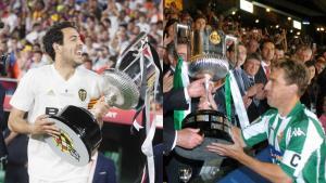Dani Parejo (2019) y Juanjo Cañas (2005), en los últimos triunfos en Copa de Valencia y Betis.