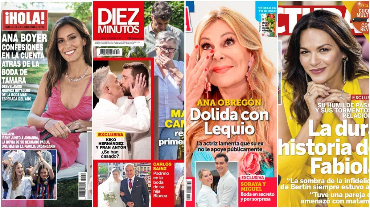 ¡Kiko Hernández ya se ha casado con Fran Antón!, Ana Boyer desvela los secretos de la boda de Tamara Falcó…todo en la prensa rosa de hoy