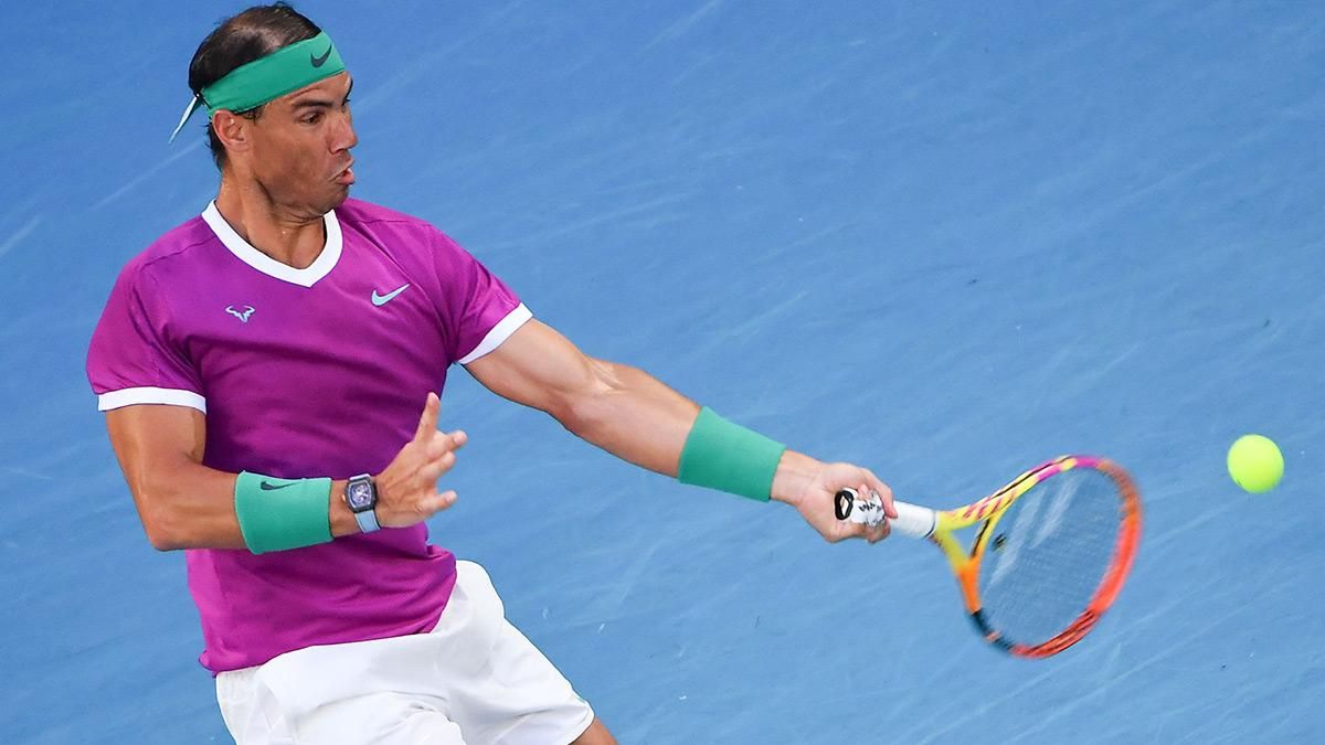 Nadal, durante la final contra Medvedev Nadal, durante la final contra Medvedev