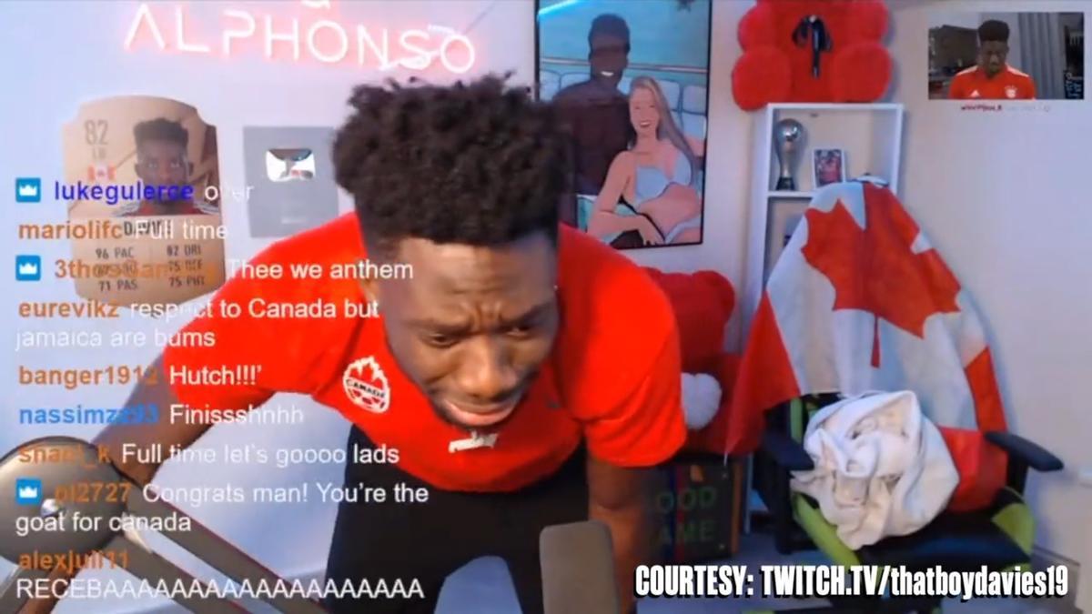 La reacción de Alphonso Davies al saber que Canadá se clasificaba para el Mundial
