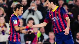 Neymar y Busquets, en su etapa barcelonista