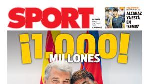 Esta es la portada de SPORT de hoy, martes 3 de octubre de 2023