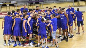 El equipo, en la primera sesión conjunta del pasado lunes El equipo, en la primera sesión conjunta del pasado lunes