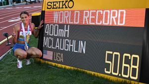Sydney McLaughlin, junto a su estratosférico nuevo récord mundial