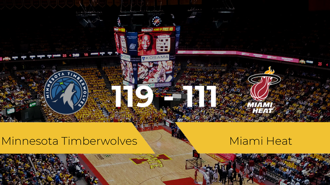 Minnesota Timberwolves se lleva la victoria frente a Miami Heat por 119-111 Minnesota Timberwolves se lleva la victoria frente a Miami Heat por 119-111