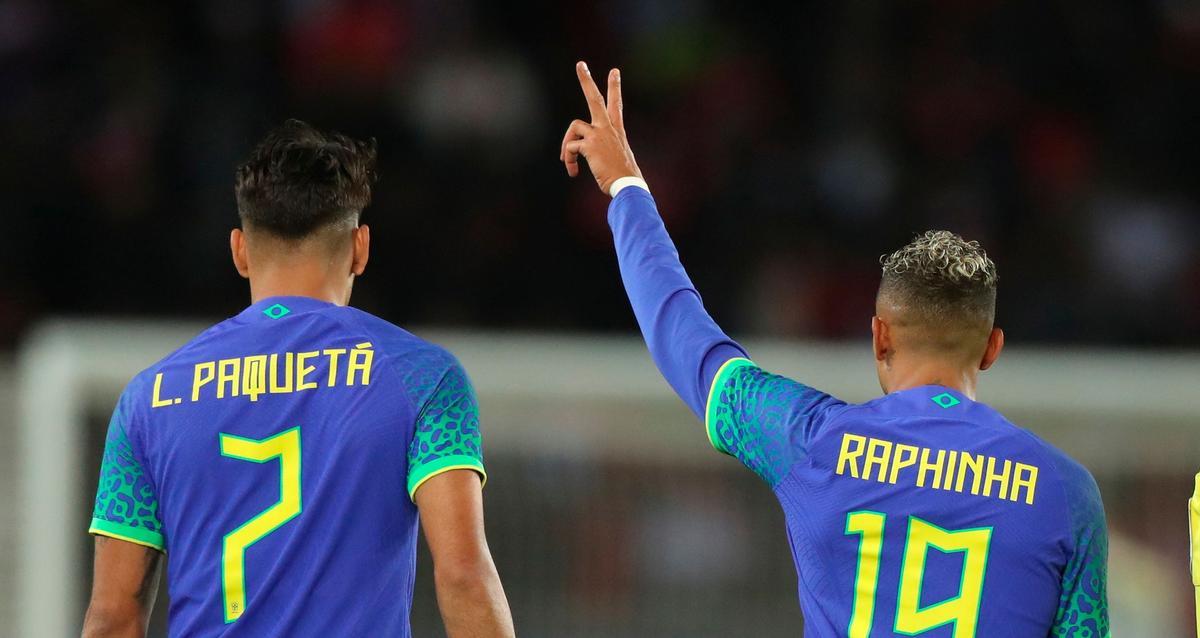 Brasil - Túnez | Los dos goles de Raphinha