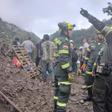 Landslide buries bus in Pueblo Rico, Colombia