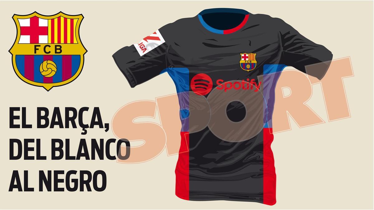 Barça unveil black and gold away kit