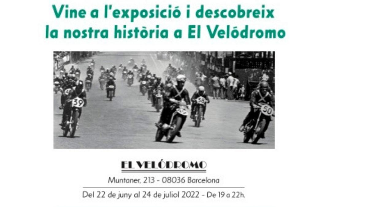 Cartel de la exposición que celebra los 75 años de la Penya Motorista Barcelona