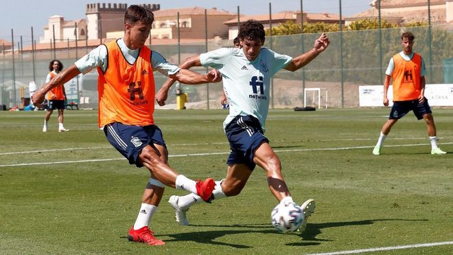 Vallejo, en un entrenamiento de la selección Vallejo, en un entrenamiento de la selección
