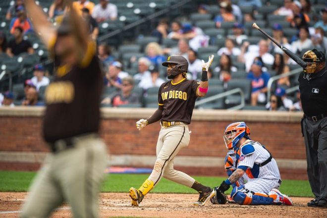 Tatis Jr. en un partido con los San Diego Padres. Tatis Jr. en un partido con los San Diego Padres.