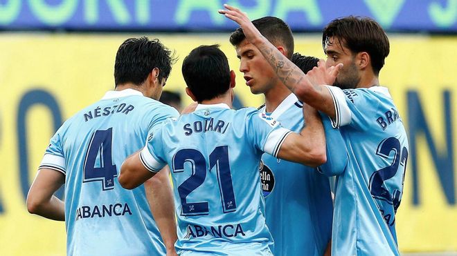 El Celta celebrando un gol El Celta celebrando un gol