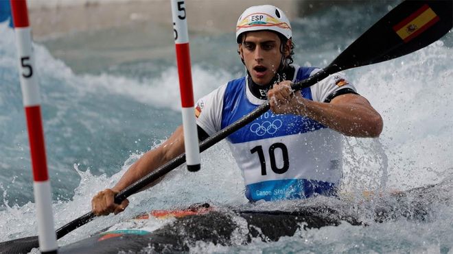 David Llorente, en la final de K1 en Tokio 2020 David Llorente, en la final de K1 en Tokio 2020