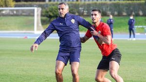 José Gomes, durante un entrenamiento José Gomes, durante un entrenamiento