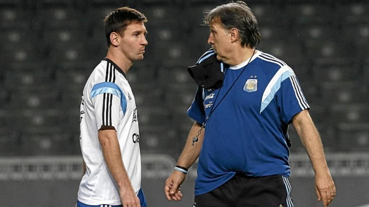El Tata Martino junto a Messi, en una imagen de archivo
