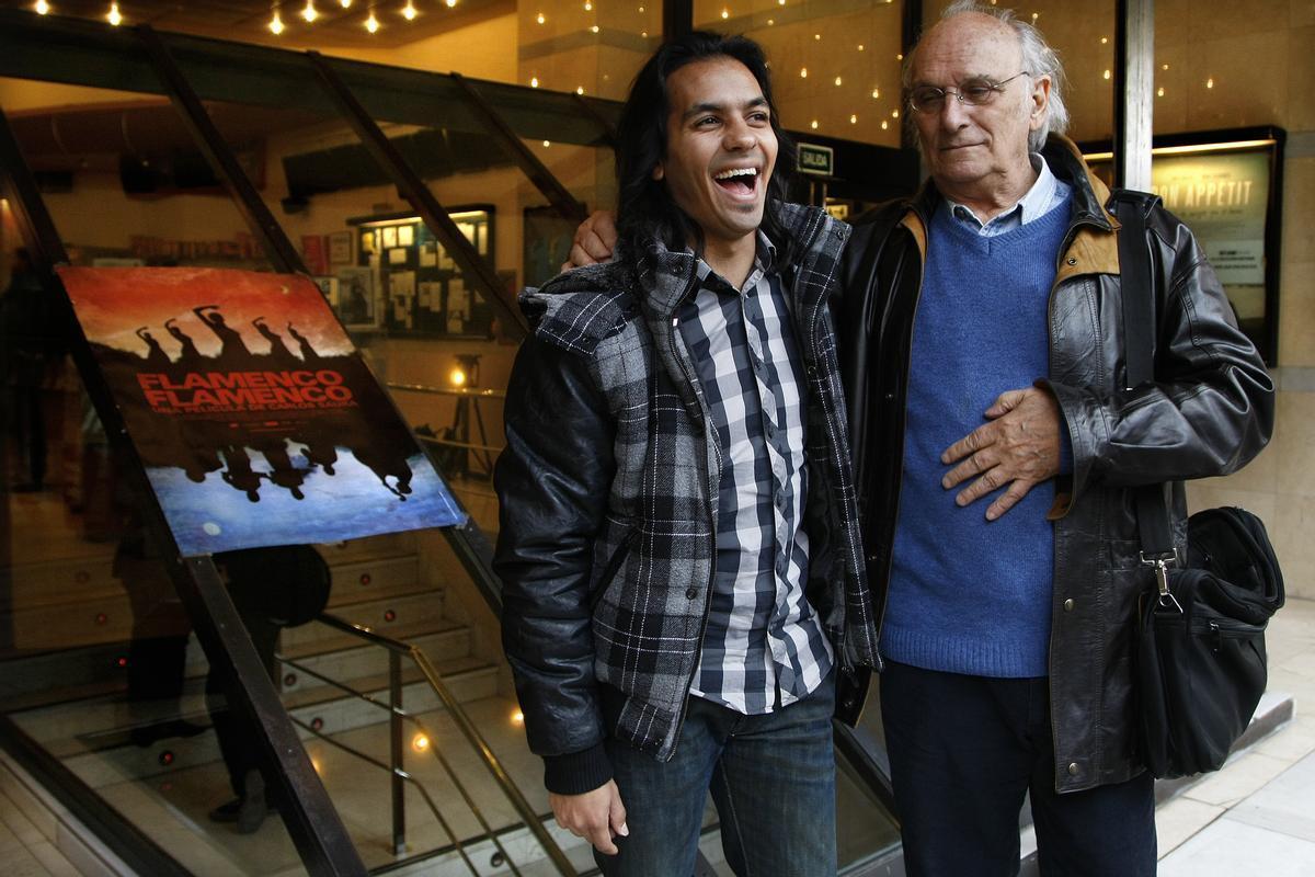 El bailaor Farruquito y el director de cine Carlos Saura en una imagen de 2010 tomada con motivo del estreno de ’Flamenco, flamenco’.