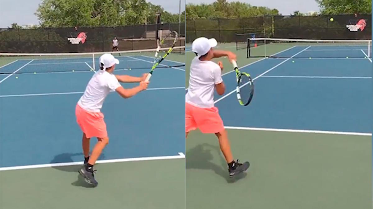 Es viral y con razón: solo tiene 12 años y e impresiona cómo le pega a la raqueta con la derecha e izquierda