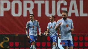 Morata dio el pase a España en Portugal
