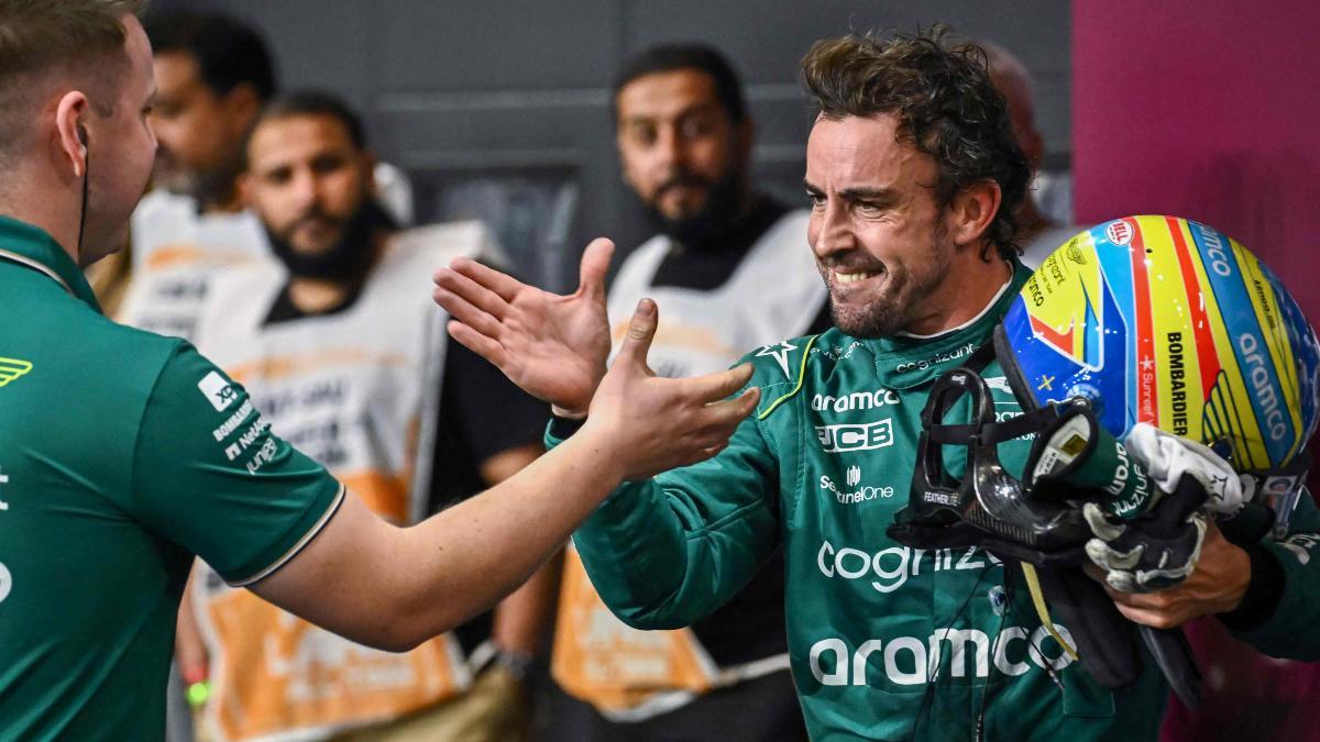 Fernando Alonso tras lograr su segundo podio en el GP de Arabia Saudí